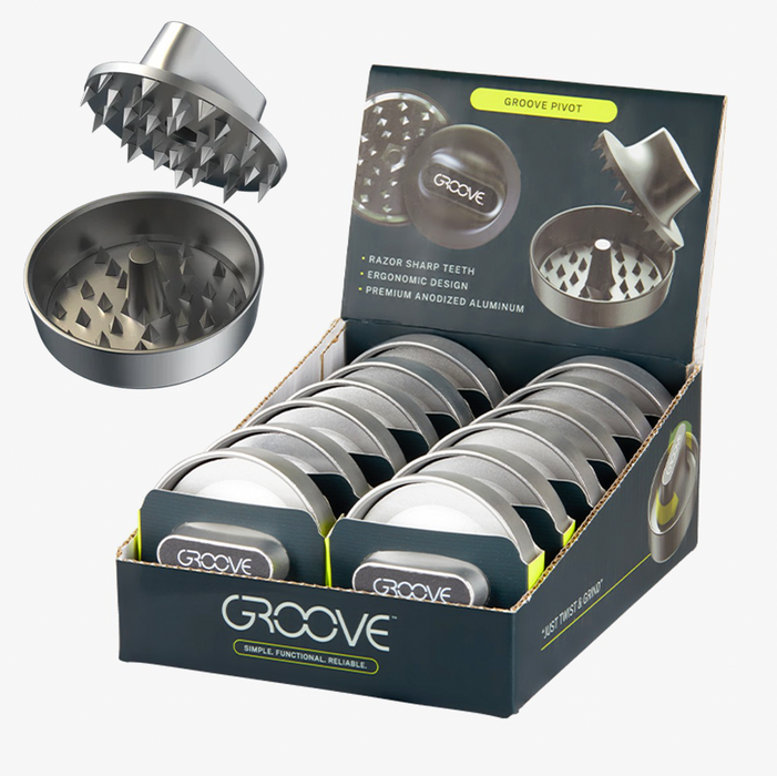 Groove Pivot Aluminum Grinder (12pcs/box)