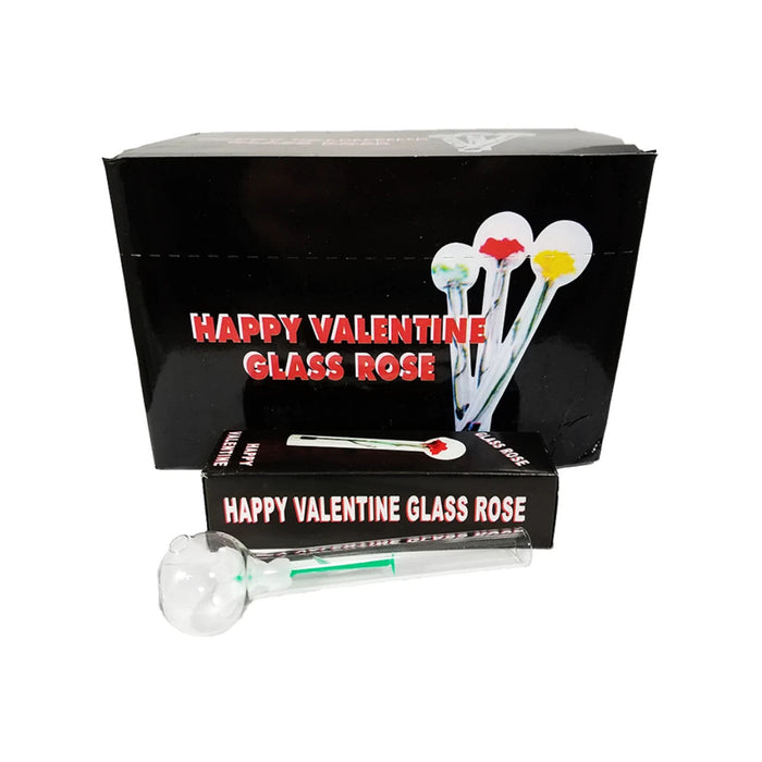 Happy Valentine Glass Rose Display