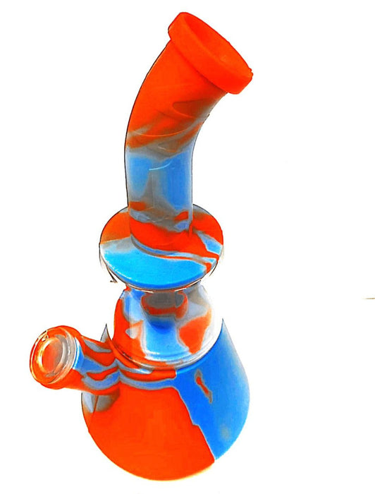 Multi Colors Silicone Glass Water Bong Mini Dab Rig with Perc