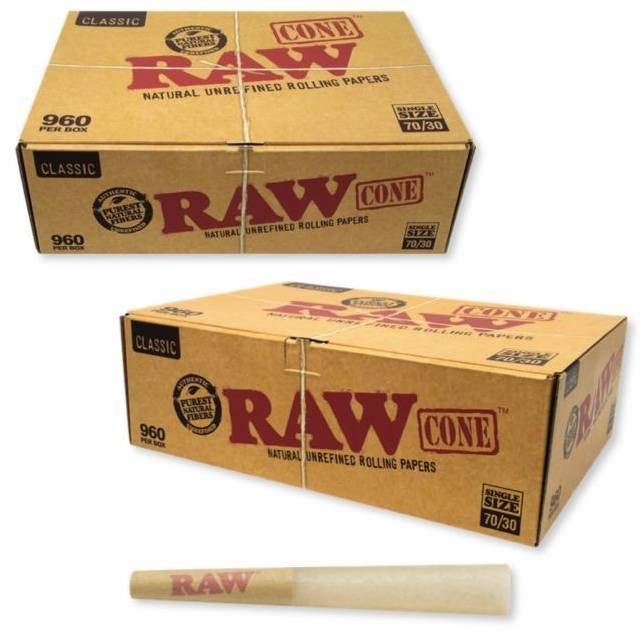 Raw Classic Cones Single Size 70/30 - 960ct.