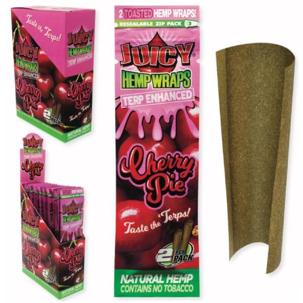 Juicy Hemp Wraps Terp Enhanced – Cherry Pie