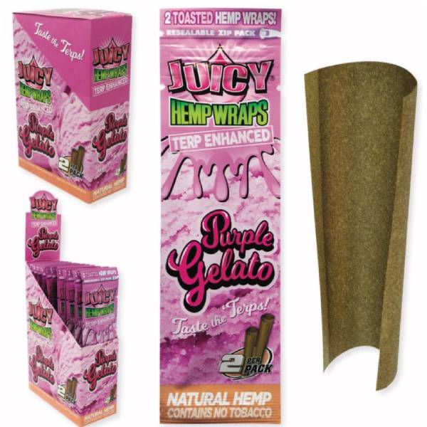 Juicy Hemp Wraps Terp Enhanced – Purple Gelato