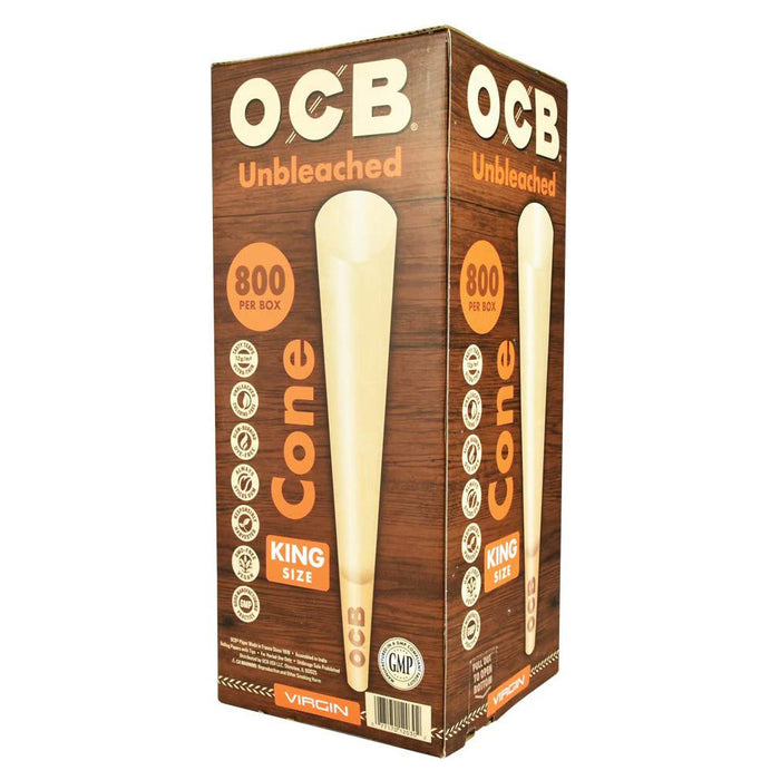 OCB Unbleached Virgin Cone King Size (800/Per Box)