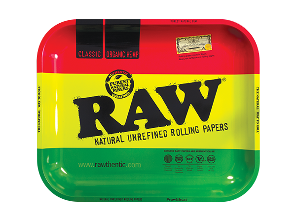 Raw Rasta Metal Rolling Tray