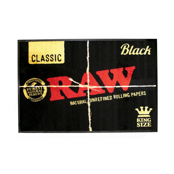RAW Black King Size large Floor Rubber Outdoor Soft Mat - (31.5″ x 47.25″)