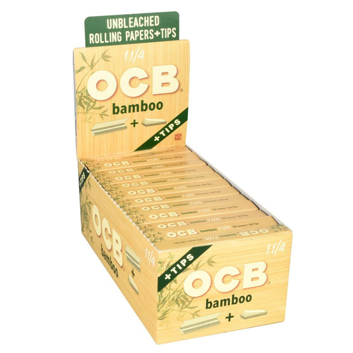 OCB Bamboo 1 1/4  Rolling Papers + Tips