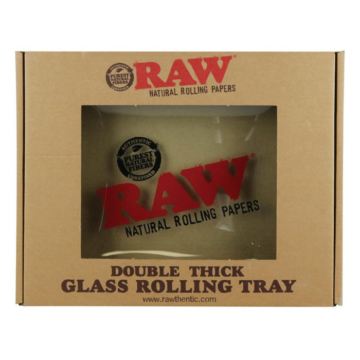 Raw Double Thick Glass Mini Rolling Tray 6"x 4"
