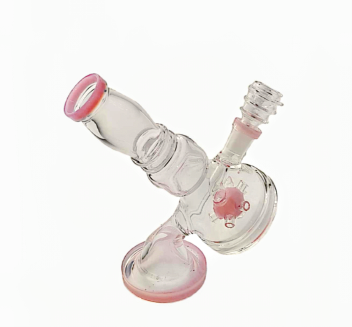 7" Dual Base Glass Water Pipe