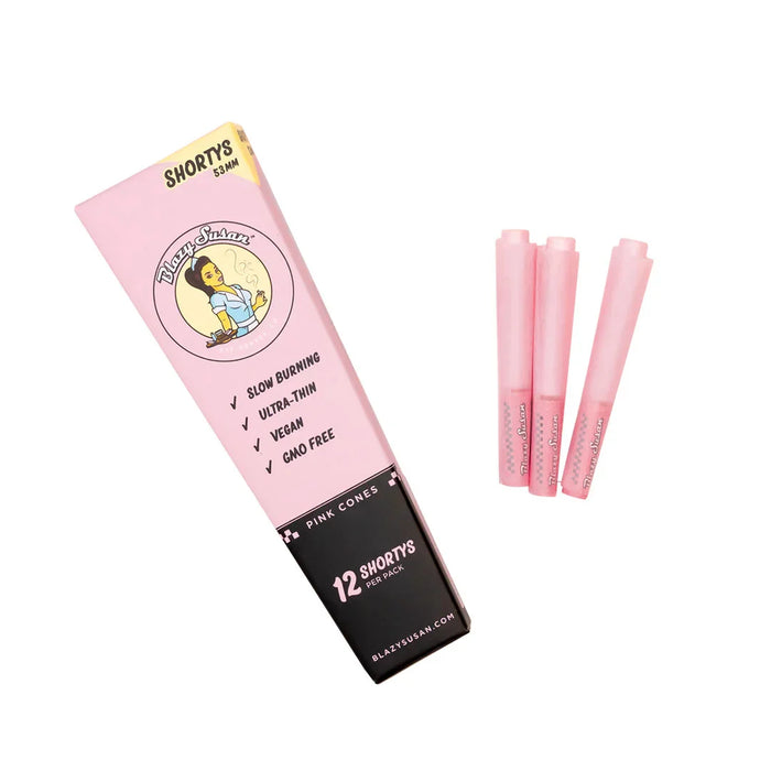Shorty Pink Pre Rolled Cones Shortys 53mm | 21 Pack of 12 Cones
