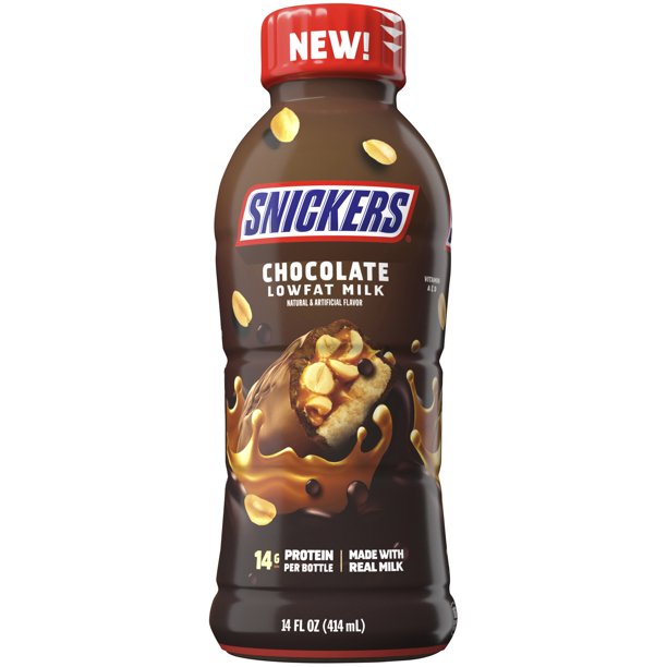Snickers Chocolate Low Fat Milk 14 fl oz. - Stash Can Bottle