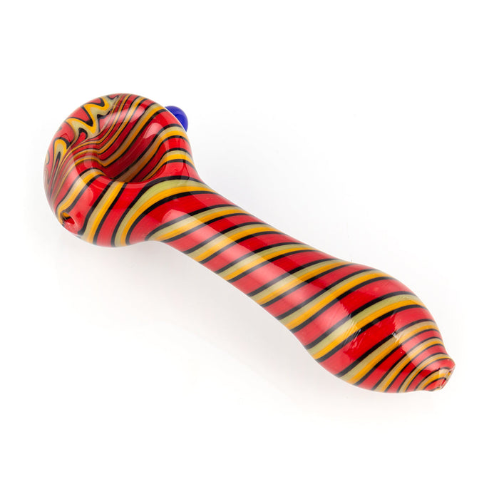 4.5" Swirl Stripes Glass Hand Pipe