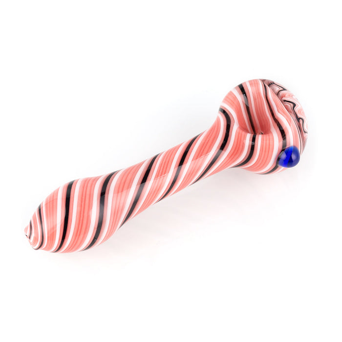 4.5" Swirl Stripes Glass Hand Pipe