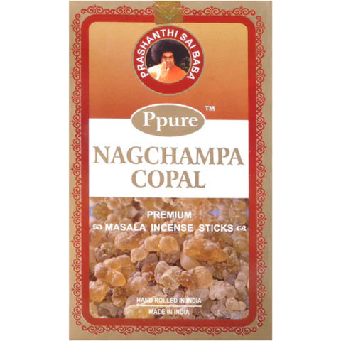 Ppure Nag Champa Copal 15g Premium Masala Incense Sticks (12 Box Display)