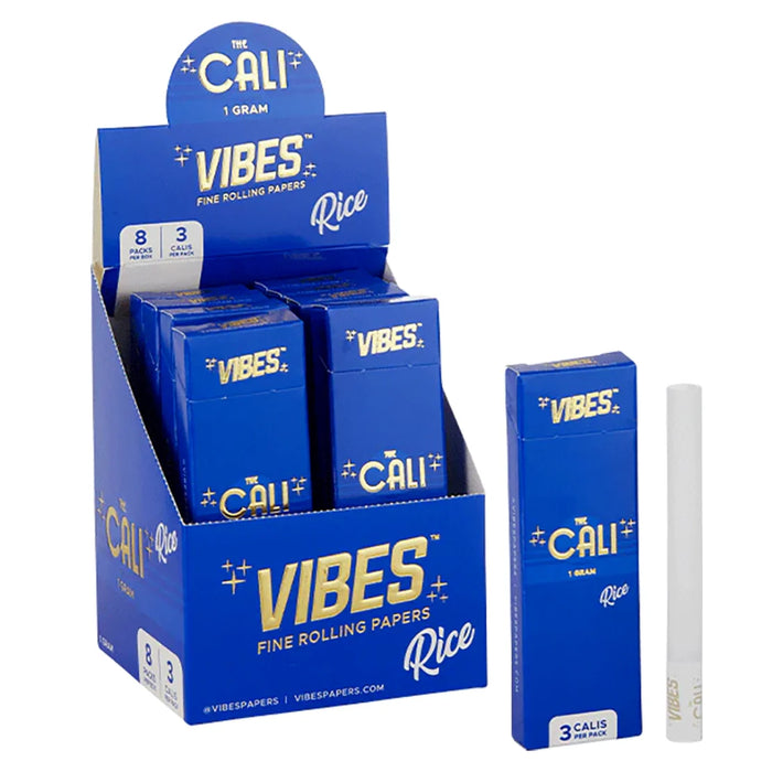 VIBES - The Cali 1 Gram Rice Paper (3 per pack / 8 per Display)