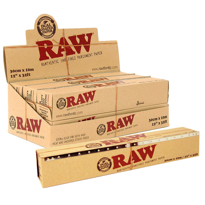Raw 12" x 32ft Parchment Paper Roll (6 Rolls/Box)