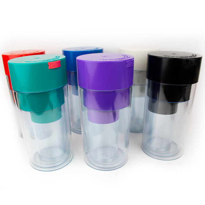 Acrylic Airtight XL 3 in 1 Jar - Assorted colors Lid Clear Bottom