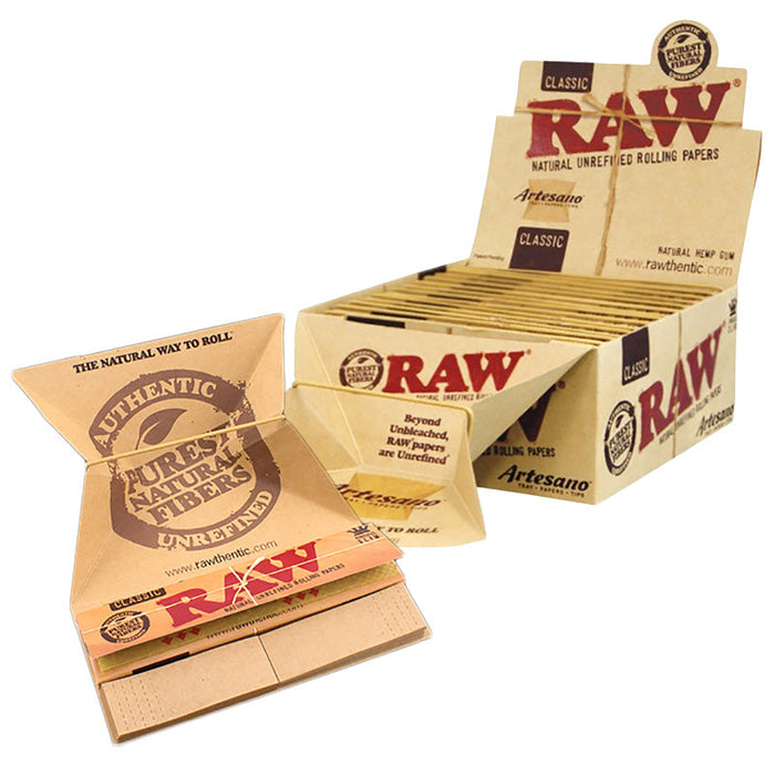 Raw Organic Hemp Artesano King Size Slim Paper - 15 Packs/Display