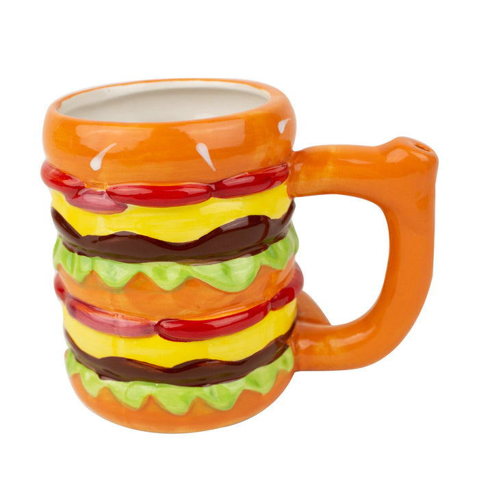 5" Double Cheeseburger Hamburger Novelty Mug Pipe
