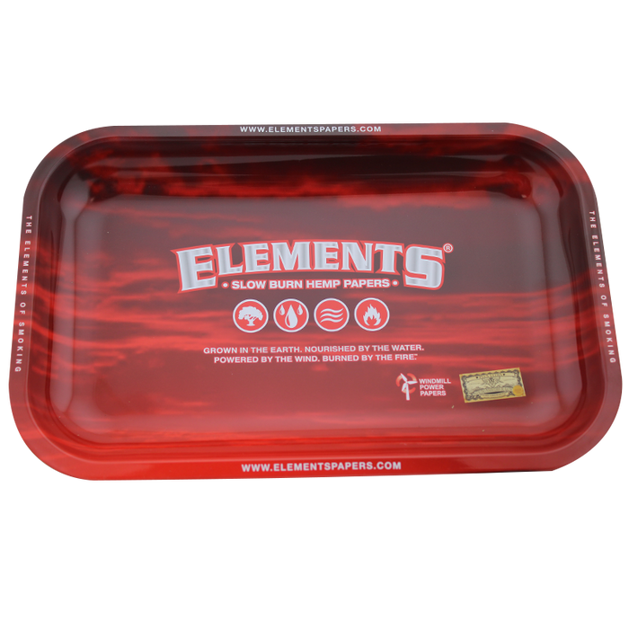 Elements Red Cloud Large Metal Rolling Tray "14" x 11" x 1.25""
