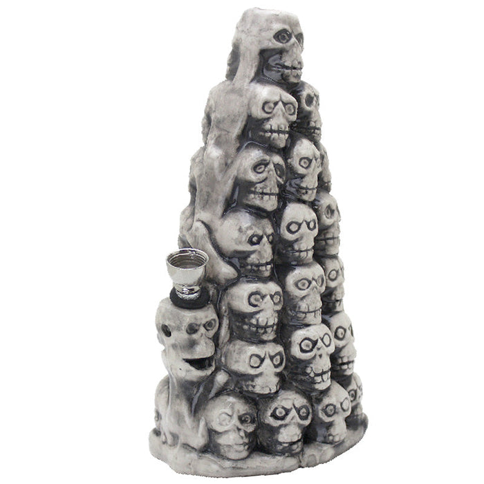 9" Skull Pile Ceramic Water Pipe