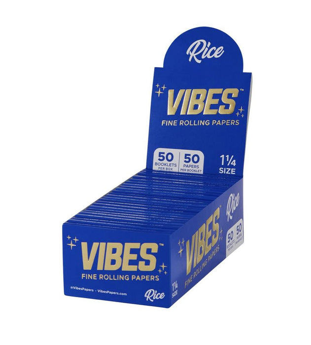 Vibes - Rice 1 1/4" Size Rolling Paper (50packs/Display)