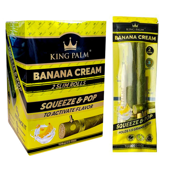 King Palm - Banana Cream - 2 Slim Rolls - 1.5g - 20pk Display