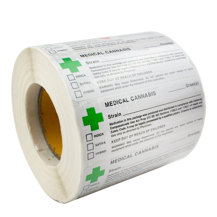 MMJ RX Strain Labels Large Roll of 1000